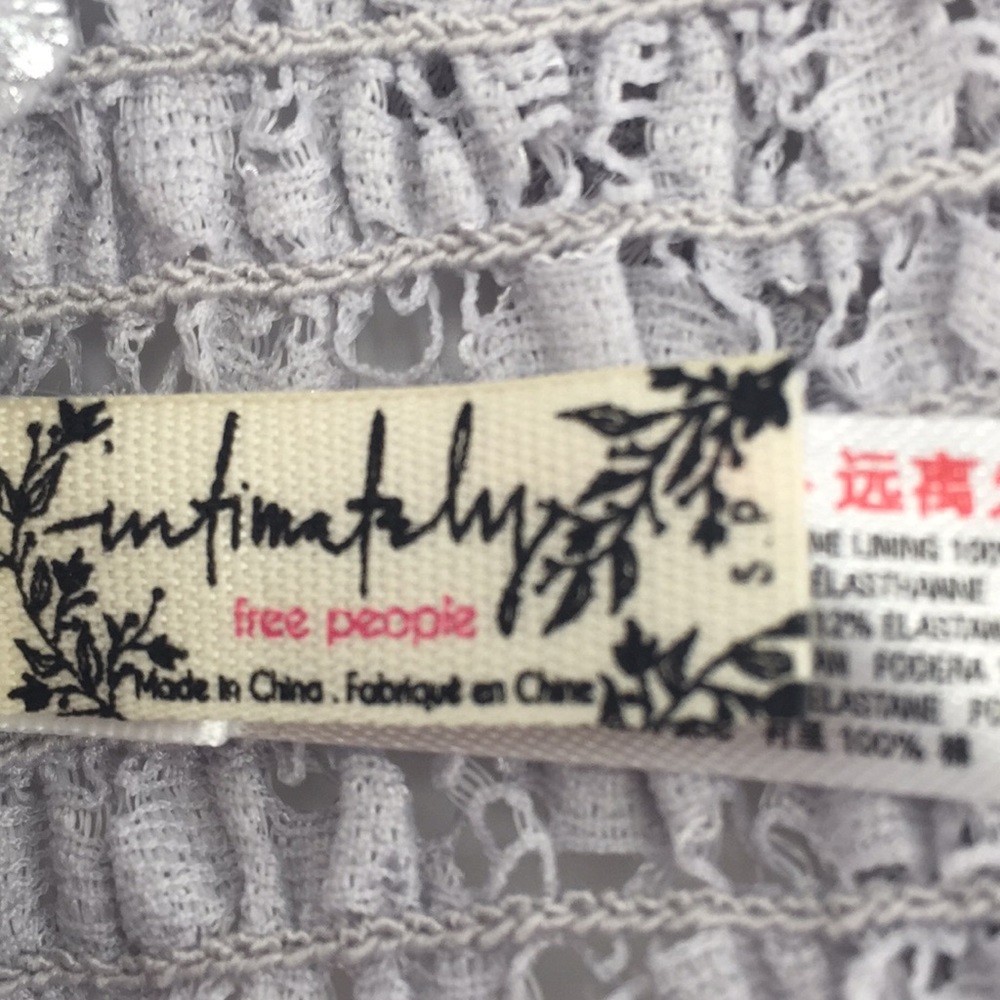 NWT Free People Constellation Bra Crochet Silver S - Picture 7 of 9